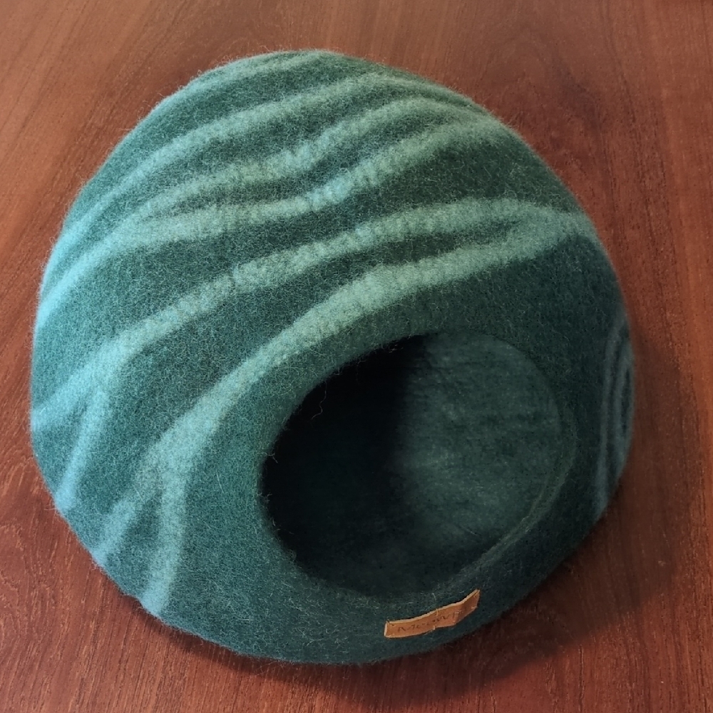 Cozy Green Cat Cave